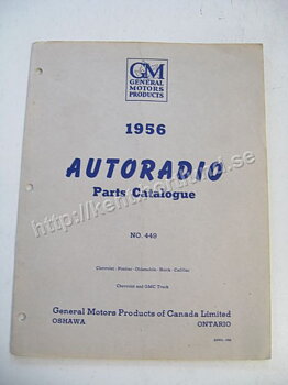 1956 Autoradio Parts Catalogue