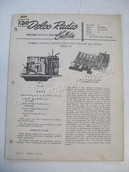1950-57 Delco Radio Service Bulletin 12-15-56