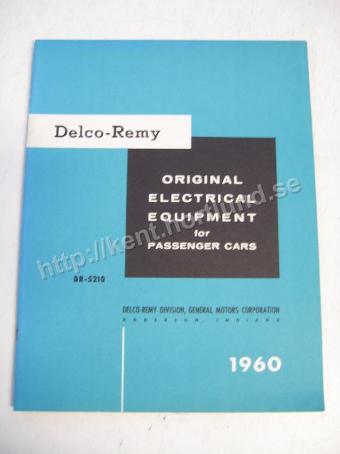 1960 Delco-Remy original Electrical Equipment for passanger cars