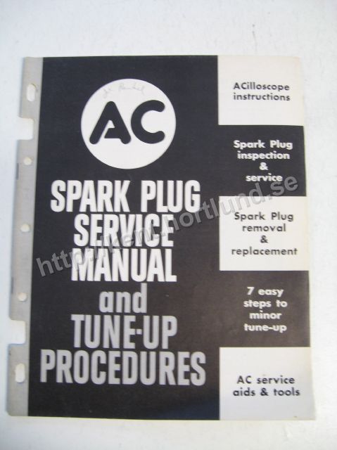 1961 AC Spark plug service manual and tune-up procedures