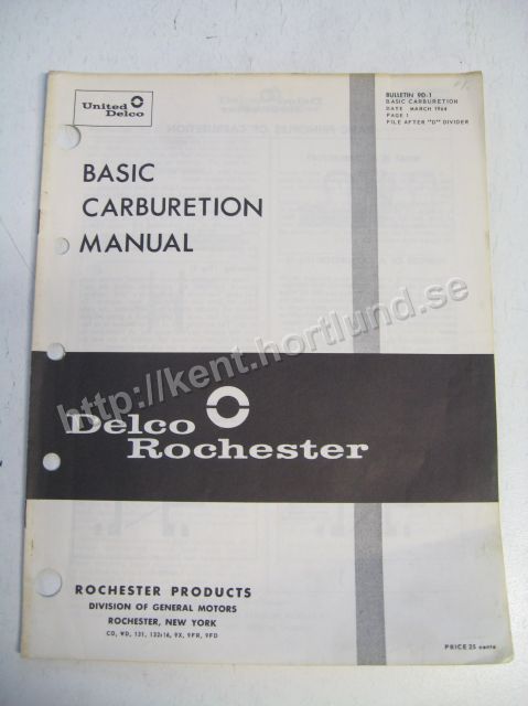 1964 Delco Rochester Basic Carburetion Manual
