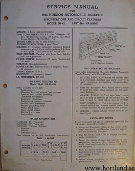 1942 Hudson Radio Service Manual