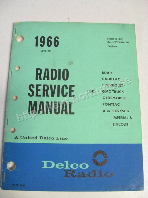 1966 Delco Radio Service Manual