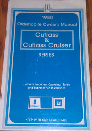 1980 Oldsmobile Cutlass o Cutlass Cruiser Owner's Manual