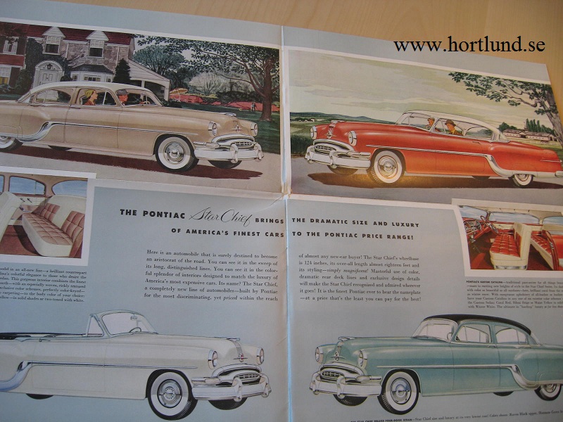 1954 Pontiac broschyr folder - 2