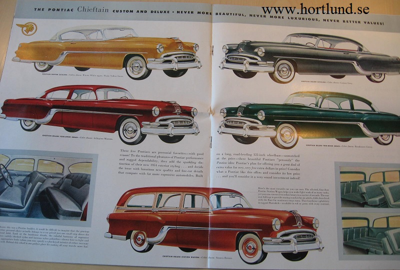 1954 Pontiac broschyr folder - 3
