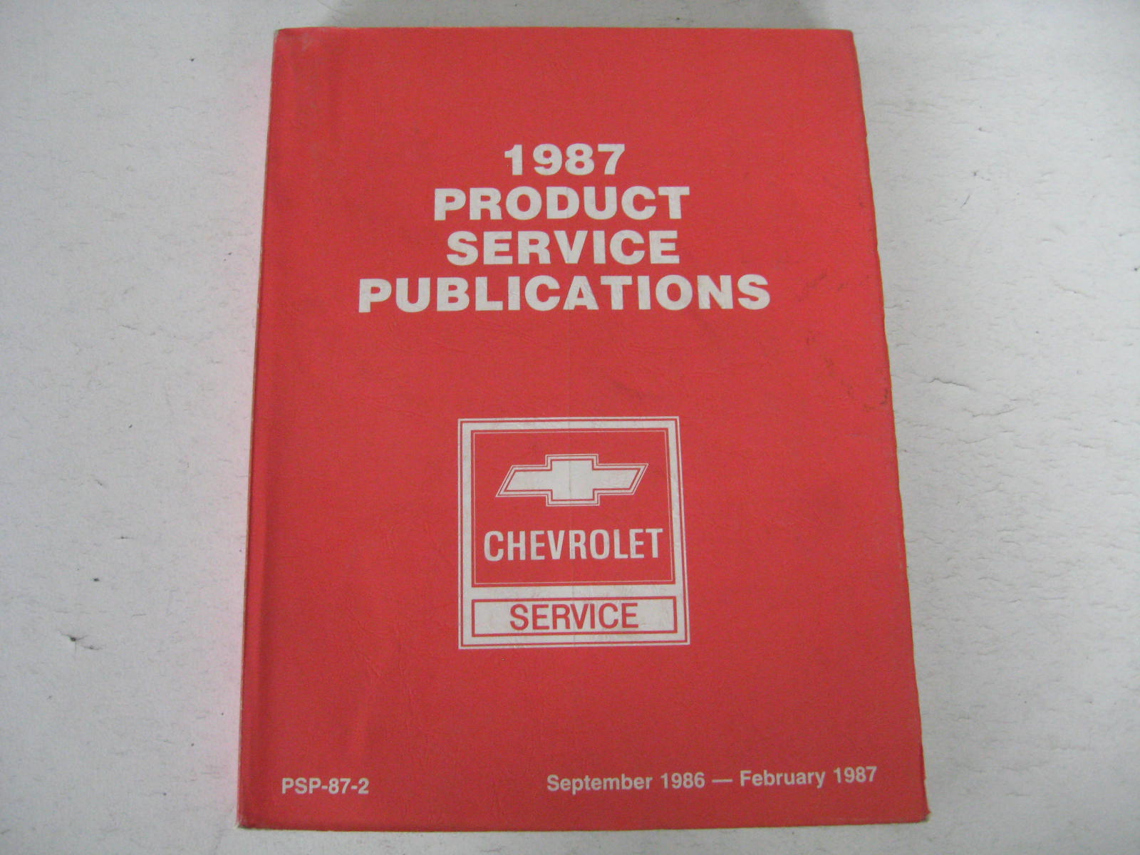 1987 Chevrolet Product Service Publications