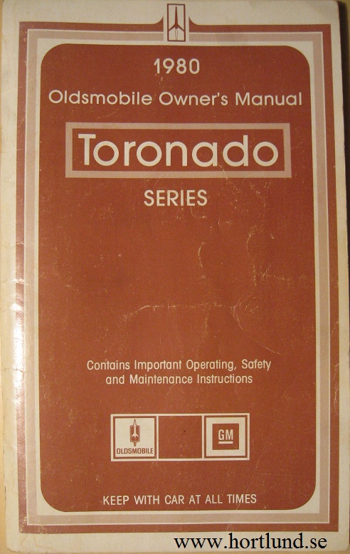1980 Oldsmobile Toronado Owner's Manual