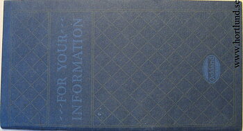 1921 Oakland Sensible Six "For Your Information"