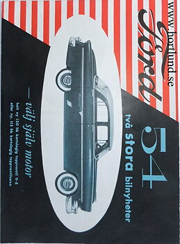 1954 Ford broschyr svensk