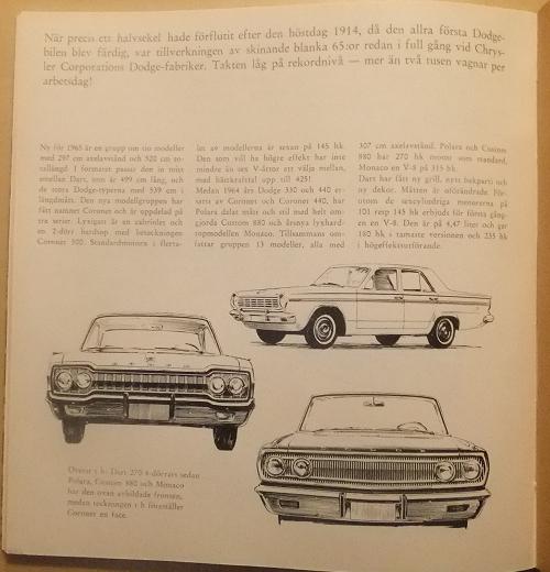1965 Dodge Jubileumsbok svensk - 3