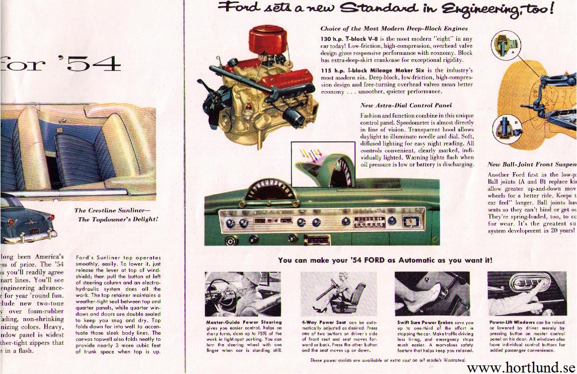 1954 Ford Crestline broschyr - 3