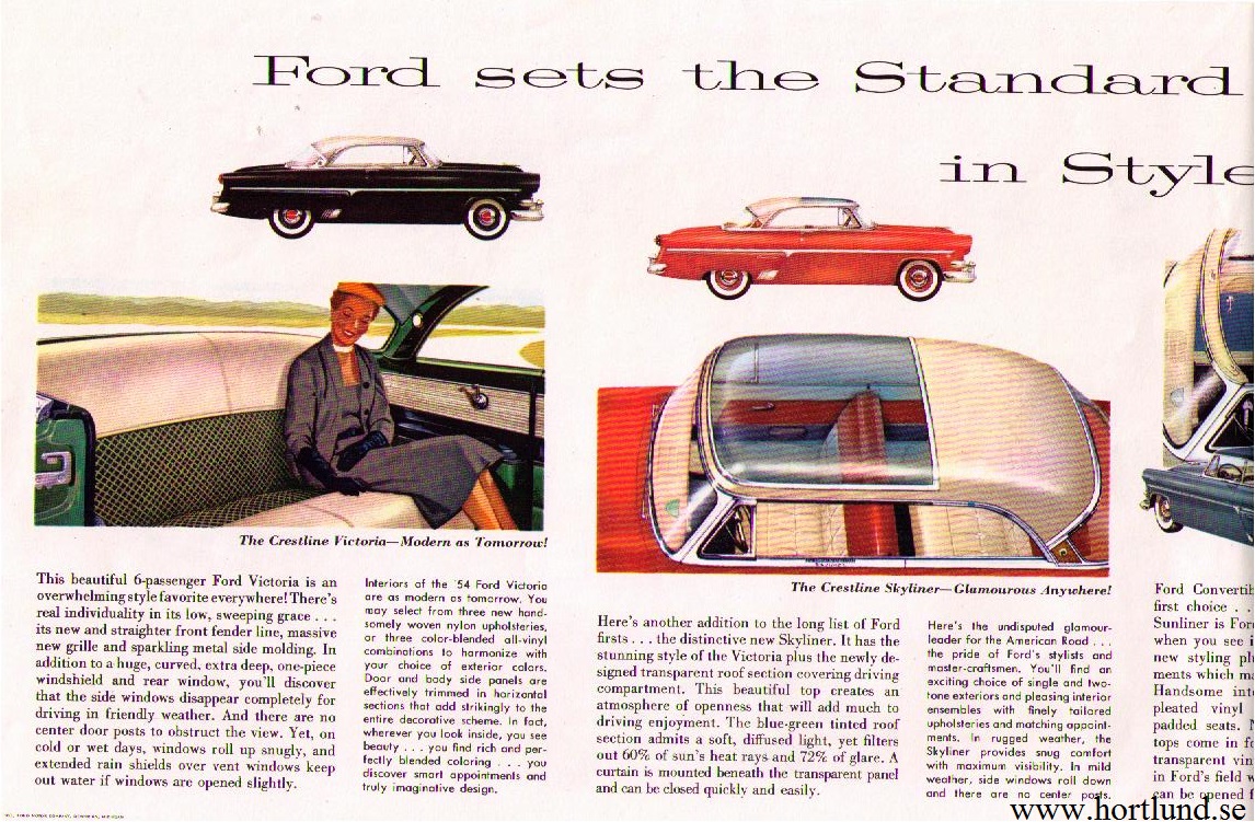 1954 Ford Crestline broschyr - 2