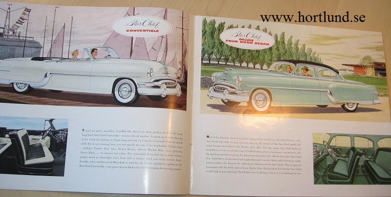1954 Pontiac Star Chief och Chieftain broschyr - 2