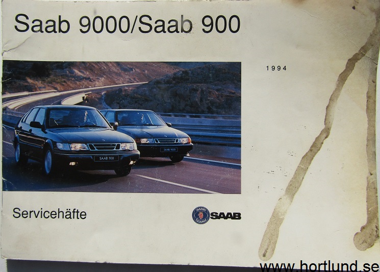 1994 SAAB 900 / 9000 Servicehäfte