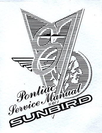 1987 Pontiac Sunbird Service Manual