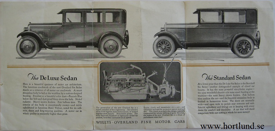 1926 Overland Six broschyr - 2