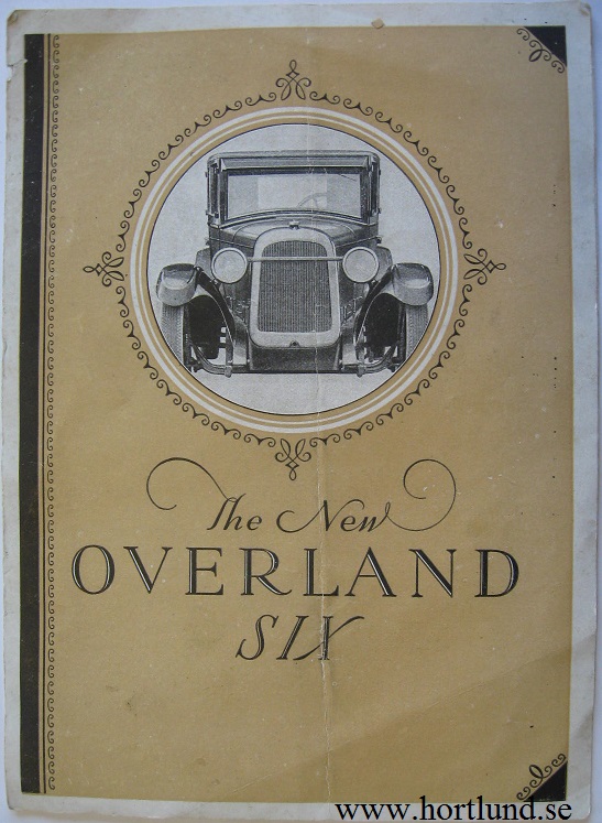 1926 Overland Six broschyr