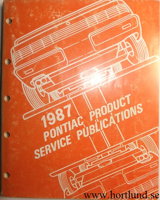1987 Pontiac Product Service Publications alla modeller