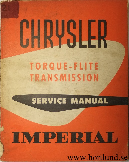 1956 Chrysler och Imperial Torque-Flite Transmission Service Manual