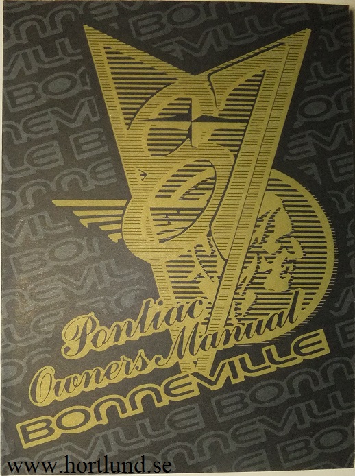 1987 Pontiac Bonneville Owners Manual