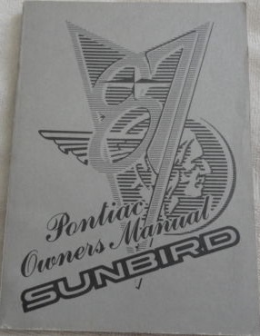 1987 Pontiac Sunbird Owners Manual