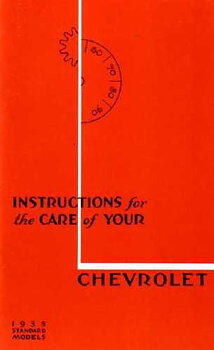 1935 Chevrolet Instructions and care Standard Passanger Models Nytryck