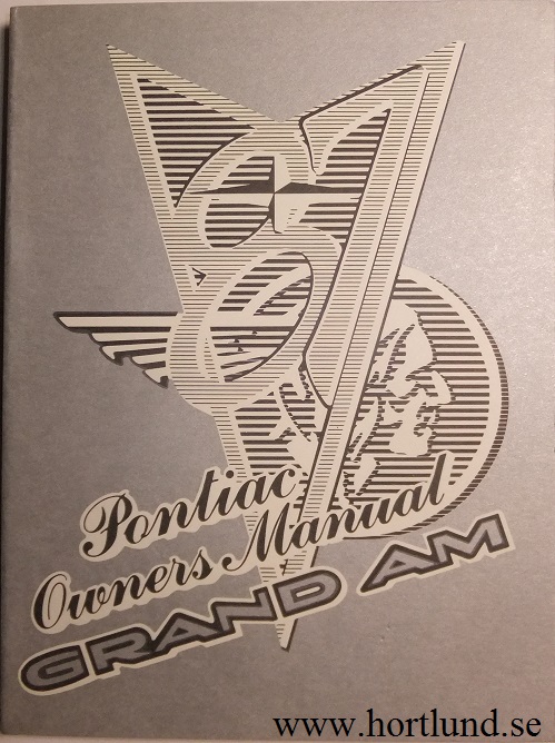 1987 Pontiac Grand Am Owners Manual