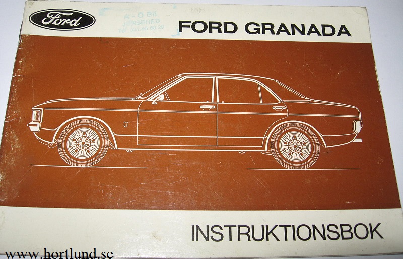 1976 Ford Granada Instruktionsbok 1/76