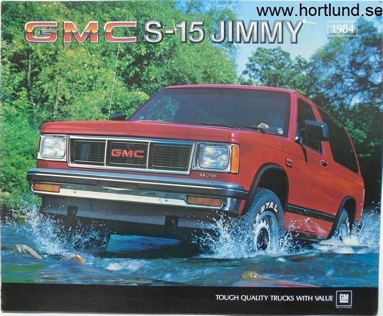 1984 GMC S-15 Jimmy Broschyr
