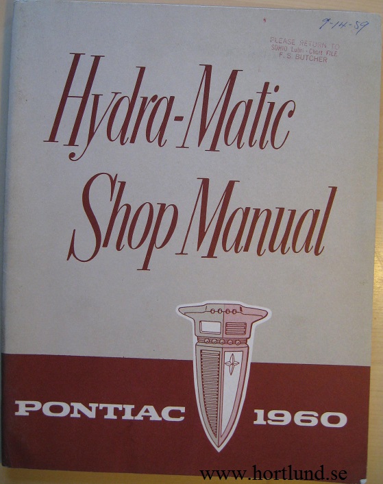 1960 Pontiac Hydra-Matic Shop Manual