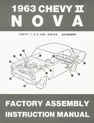 1963 Chevy II Nova Factory Assembly Instruction Manual