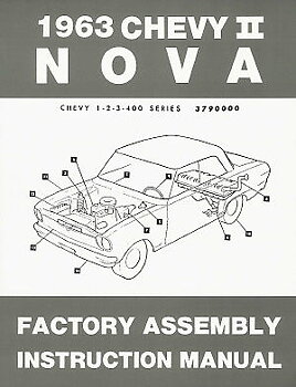 1963 Chevy II Nova Factory Assembly Instruction Manual