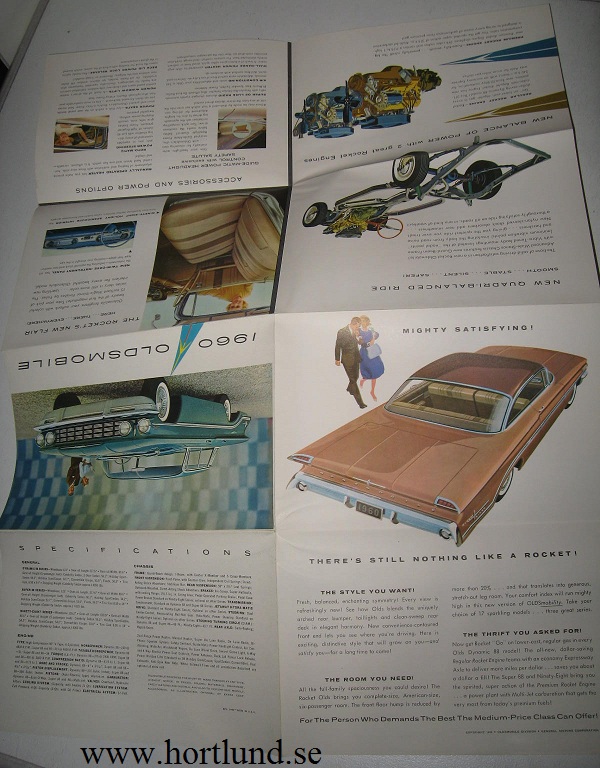 1960 Oldsmobile färgbroschyr folder Rev. 3-60 - 2