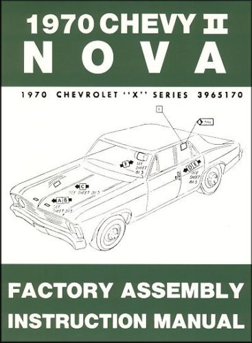 1970 Chevy II Nova Factory Assembly Instruction Manual