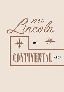 1960 Lincoln Owners Manual