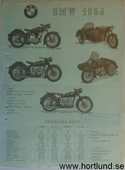 1954 BMW broschyr svensk