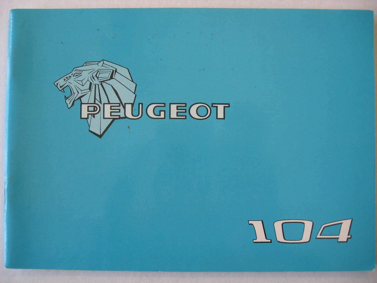 1978 Peugeot 104 Instruktionsbok