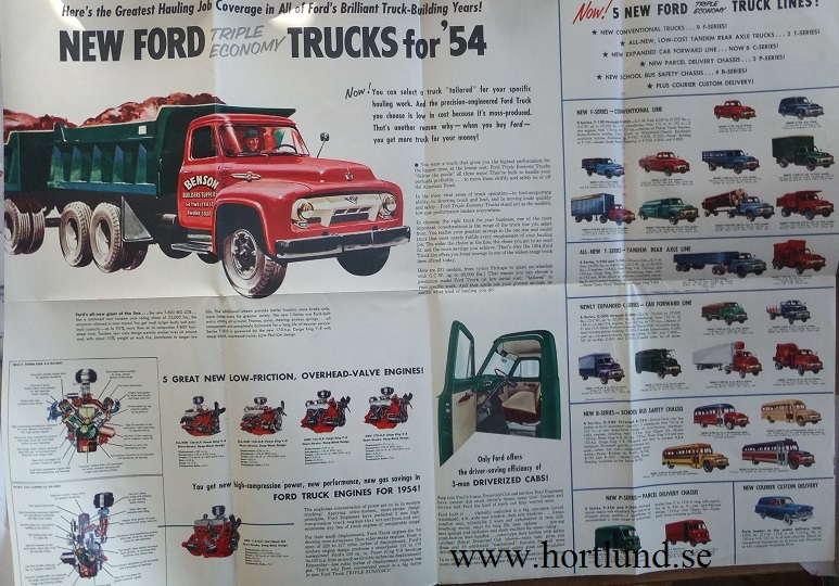1954 Ford Trucks broschyr - 2