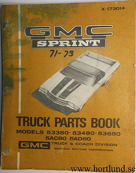 1971 - 1973 GMC Sprint Parts Book