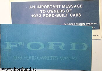 1973 Ford full size Owners Manual