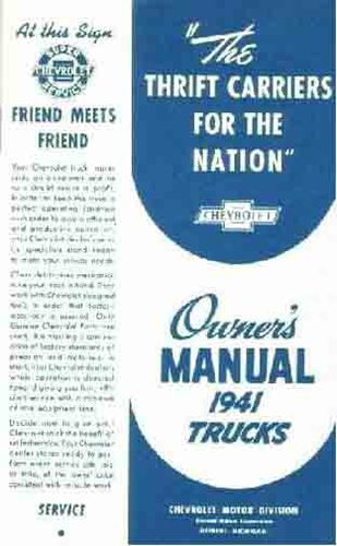 1941 Chevrolet Truck Owner's Manual