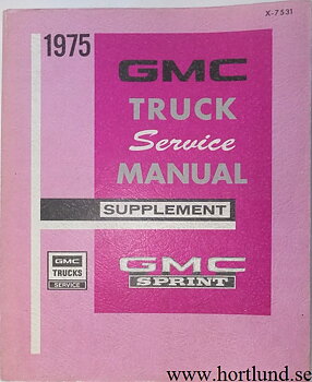 1975 GMC Sprint Service Manual supplement