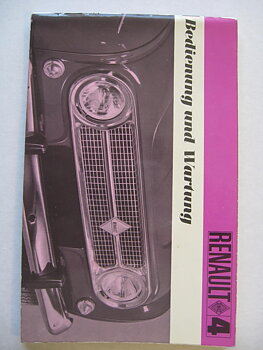 1969 Renault 4 instruktionsbok