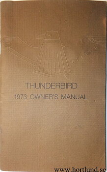 1973 Ford Thunderbird Owners Manual