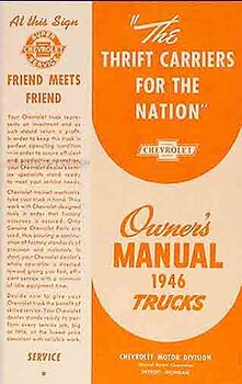 1946 Chevrolet Truck Owner's Manual