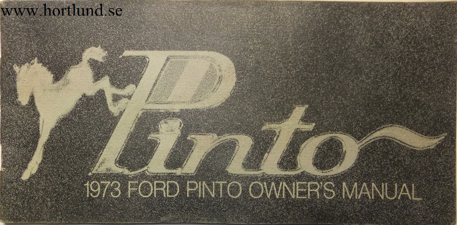 1973 Ford Pinto Owners Manual
