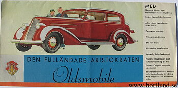 1934 Oldsmobile Svensk broschyr