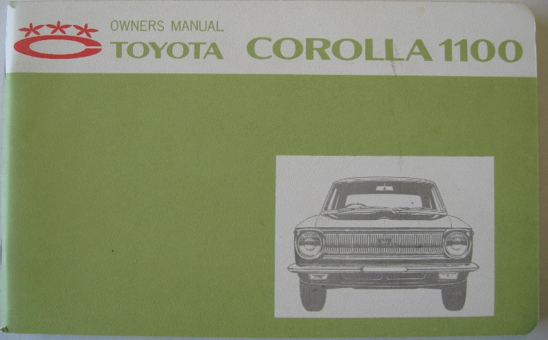 1969 Toyota Corolla 1100 Owners Manual Instruktionsbok - 2