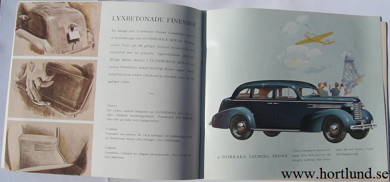 1937 Oldsmobile 6 Svensk broschyr - 2